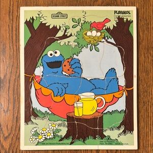 PLAYSKOOL Cookie Monster Wooden Puzzle, Ages 2-5, 1988
